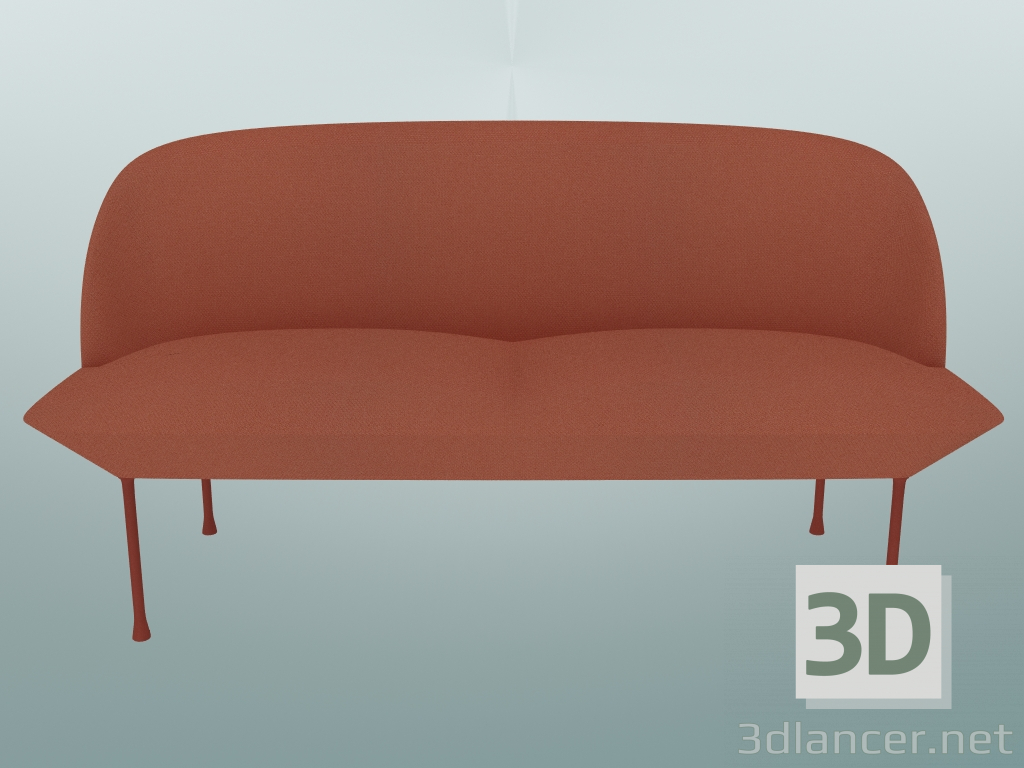3D modeli Çift kişilik kanepe Oslo (Steelcut 550, Mandalina) - önizleme