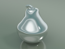 Sculpture Ceramics Pear (H 28cm, Platinum)