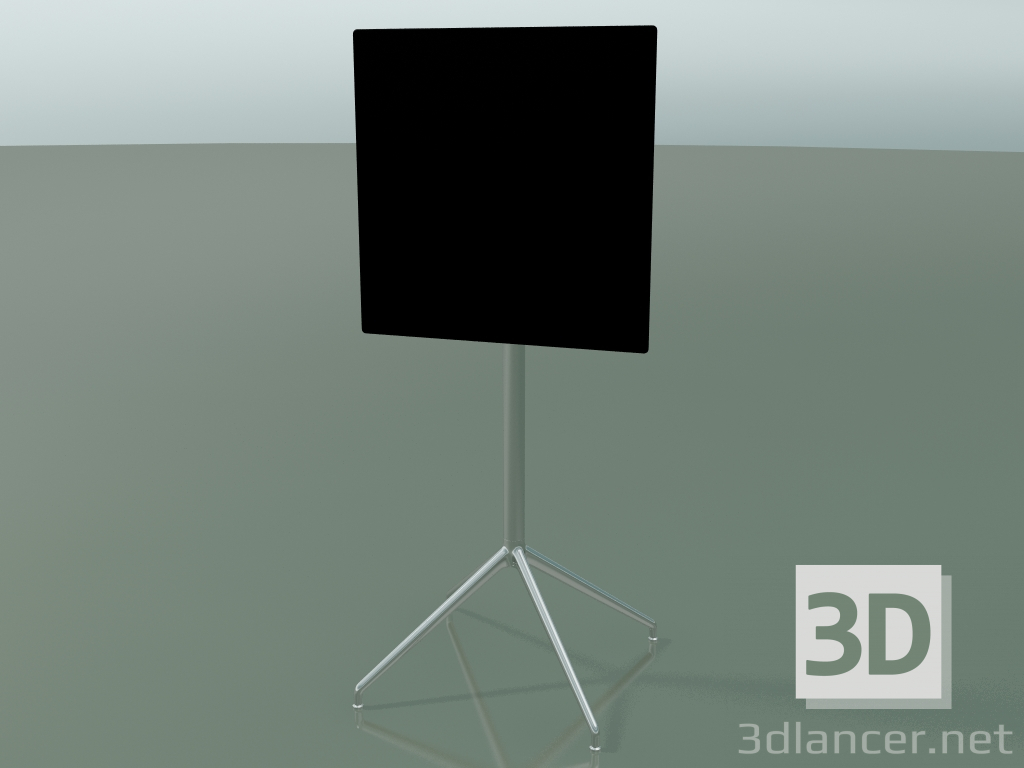 3D Modell Quadratischer Tisch 5747 (H 103,5 - 59 x 59 cm, gefaltet, schwarz, LU1) - Vorschau
