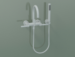Wall-mounted bath mixer with hand shower (25 133 882-10)