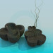 modèle 3D Pots de fleurs - preview