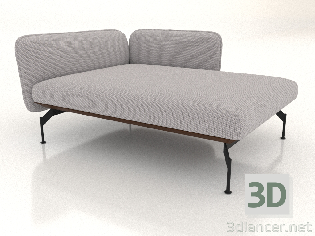 3D modeli Uzanma koltuğu 125 ve kol dayanağı 85 sağda (dış tarafta deri döşeme) - önizleme