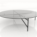 3d model Una mesa baja d120 con tapa de cristal. - vista previa
