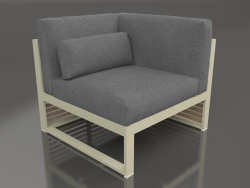 Modulares Sofa, Abschnitt 6 rechts, hohe Rückenlehne (Gold)