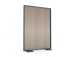 Partition made of artificial wood and aluminum 120x170 (Teak, Gray blue)