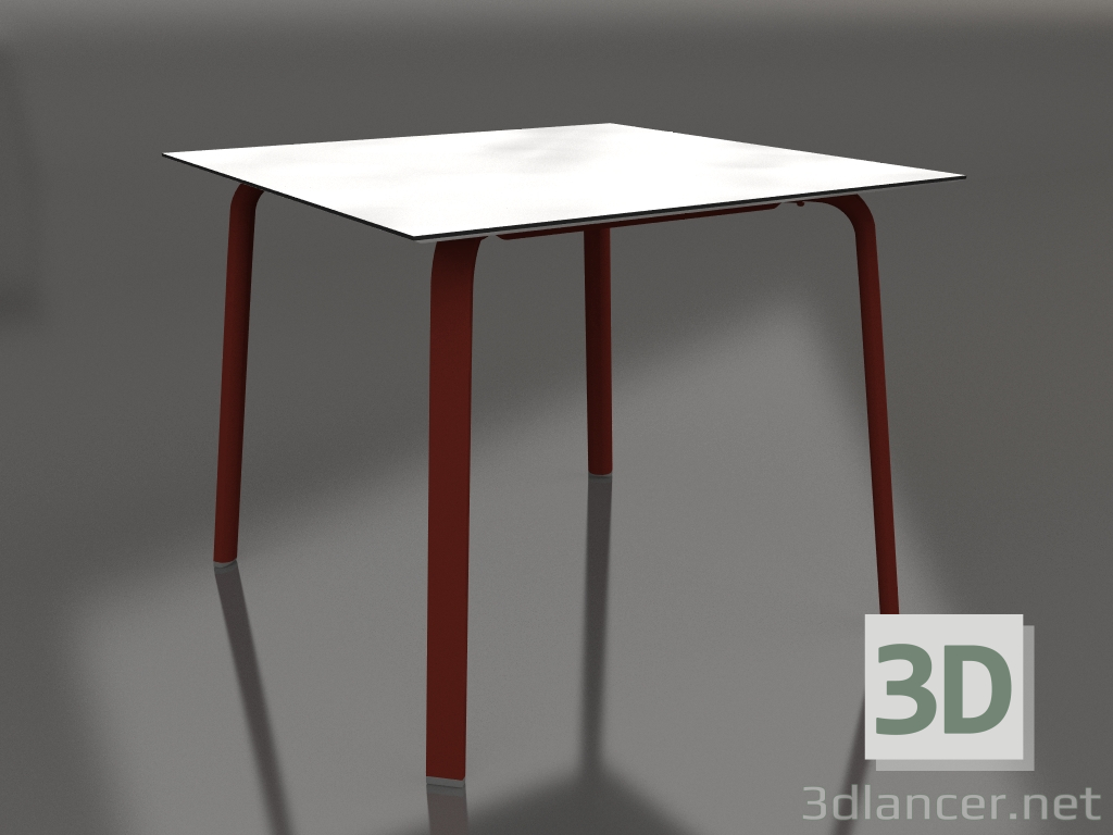3 डी मॉडल डाइनिंग टेबल 90 (वाइन रेड) - पूर्वावलोकन
