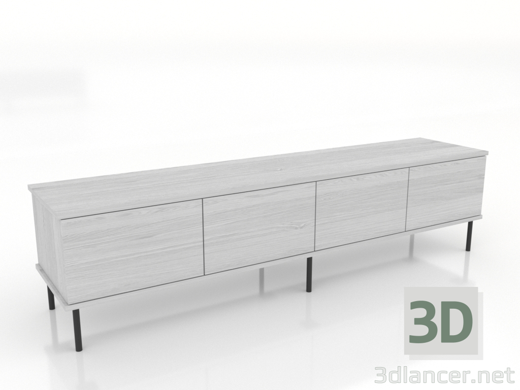 3d модель Тумба ТВ 1800 мм (белый RAL 9010) – превью 3d модель Тумба ТВ 1800 мм (белый RAL 9010) – превью