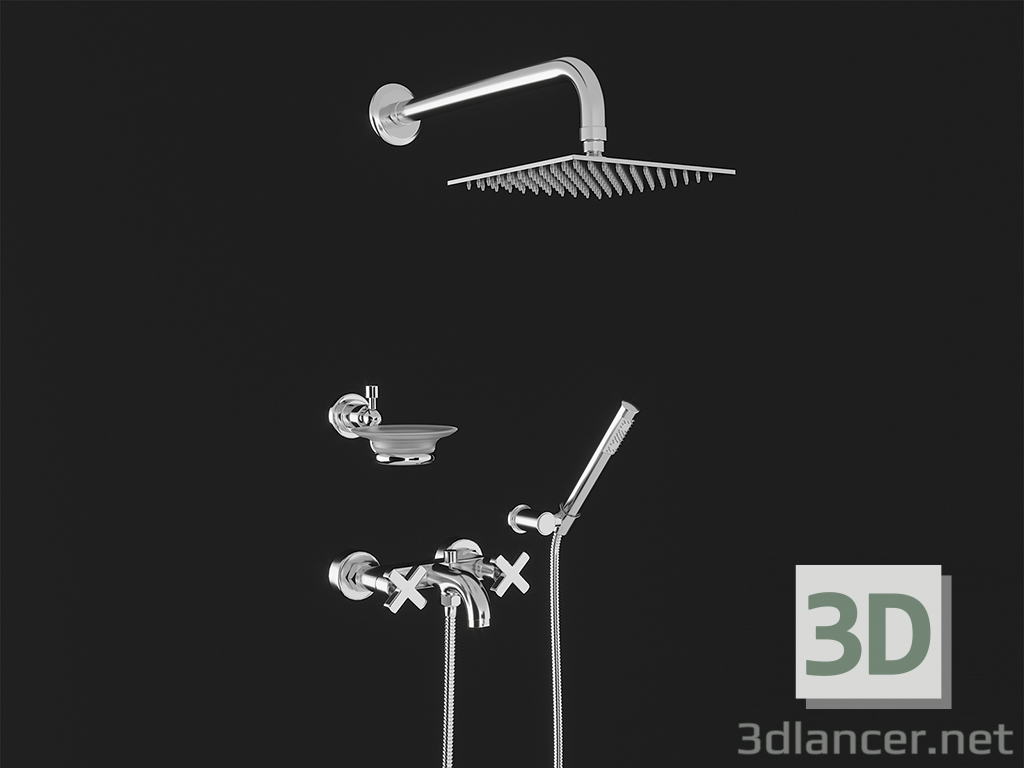 modèle 3D de Set de baignoire Nicolazzi. acheter - rendu