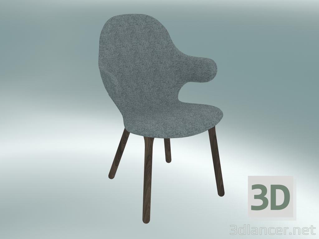 3D modeli Sandalye Yakala (JH1, 59x58 H 88cm, Füme yağlı meşe, Hallingdal - 130) - önizleme
