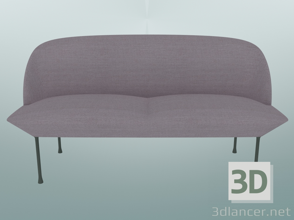3D modeli Çift kişilik kanepe Oslo (Fiord 551, Açık Gri) - önizleme