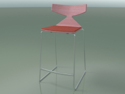 Stackable Bar Stool 3712 (with cushion, Pink, CRO)