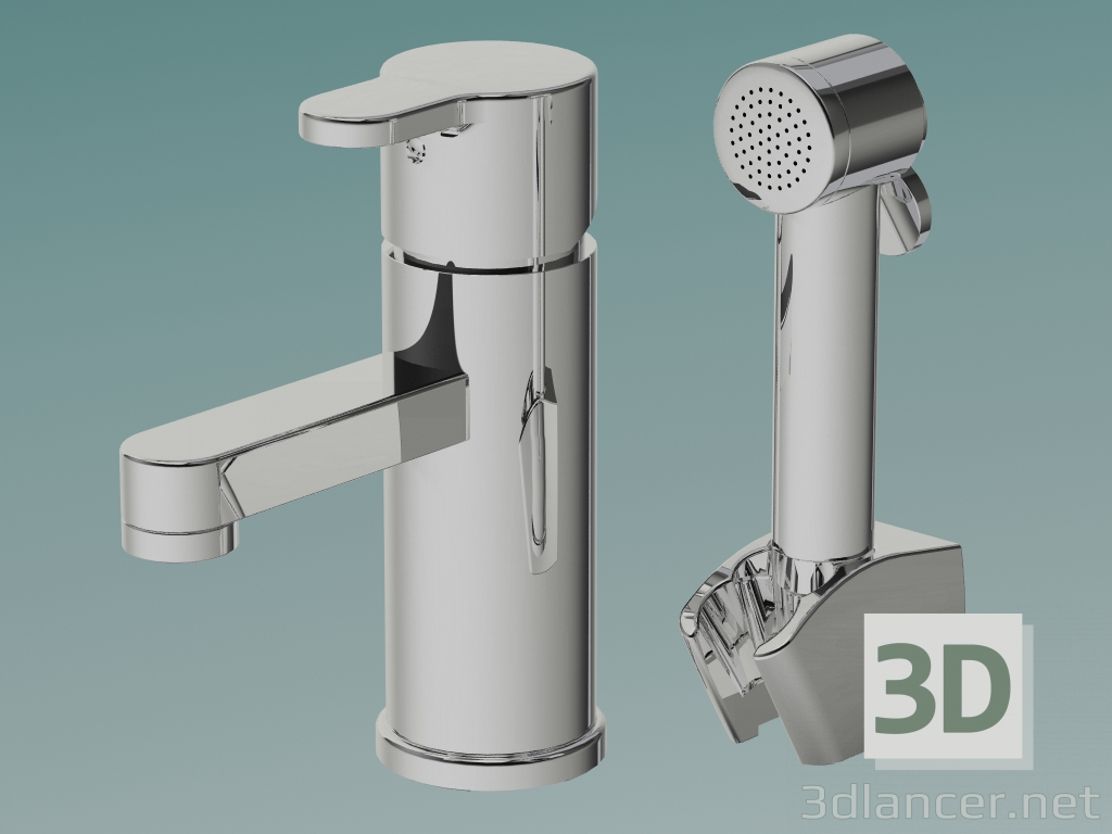 modello 3D Rubinetto lavabo Nordic 3 (GB41213061) - anteprima