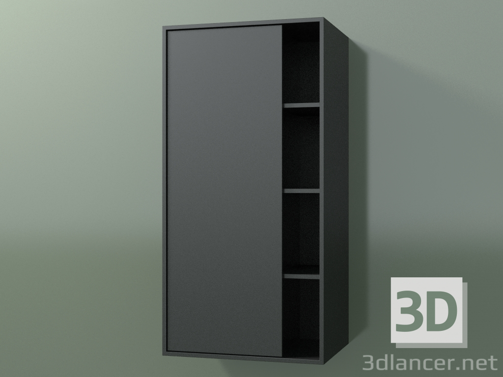 3d model Wall cabinet with 1 left door (8CUCСDS01, Deep Nocturne C38, L 48, P 36, H 96 cm) - preview