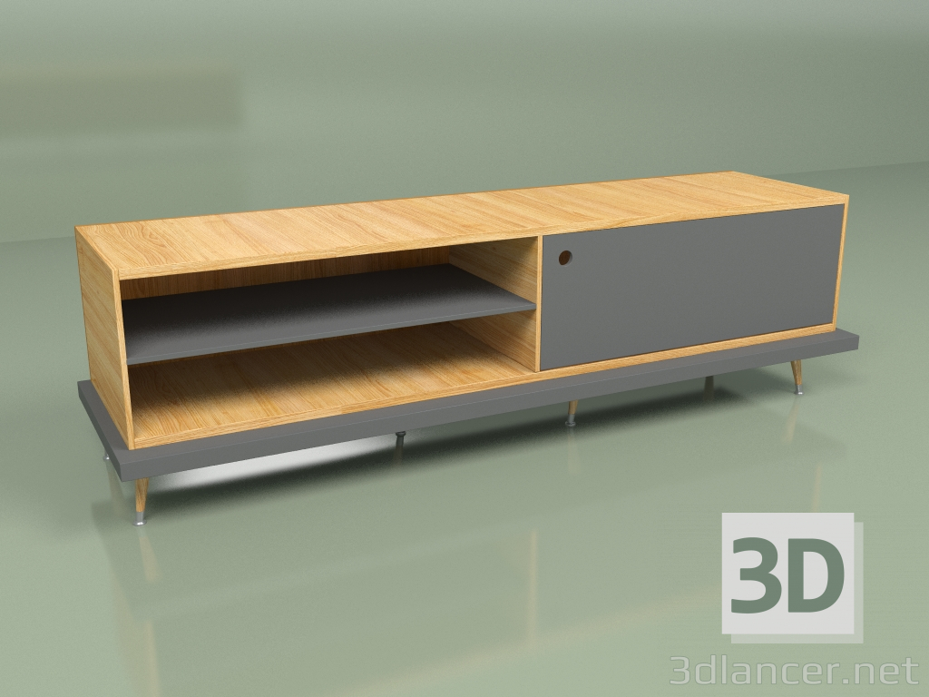 3d model Multimedia cabinet TIWI (dark gray) - preview