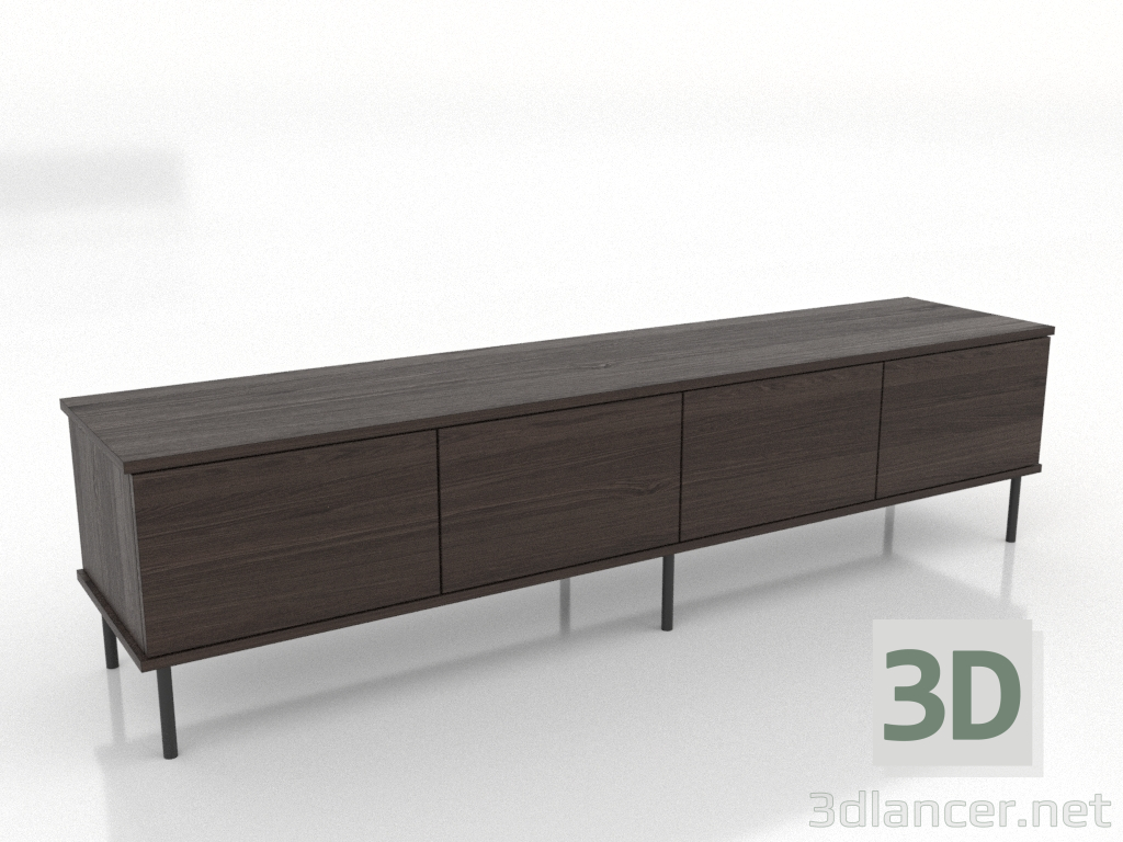 3d model TV cabinet 1800 mm (ash walnut) - preview 3d model TV cabinet 1800 mm (ash walnut) - preview