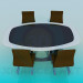 modello 3D Sedie e tavolo da lavoro - anteprima