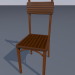 3d model Silla simple (madera) - vista previa