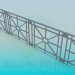 3D Modell Geländer für die Brücke - Vorschau