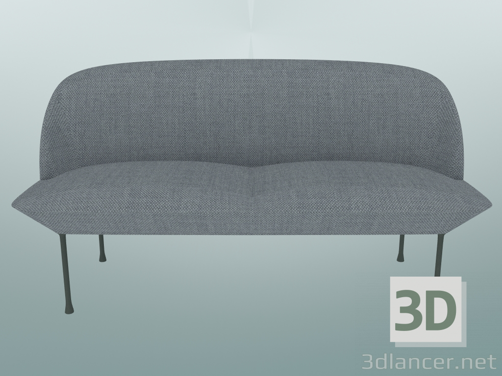 3D modeli Çift kişilik kanepe Oslo (Fiord 151, Açık Gri) - önizleme
