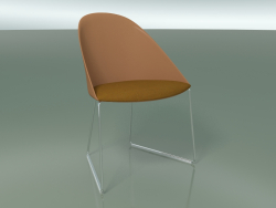 Stuhl 2209 (auf einem Schlitten, mit Kissen, CRO, PC00004 Polypropylen)