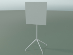 Стол квадратный 5747 (H 103,5 - 59x59 cm, cложенный, White, V12)