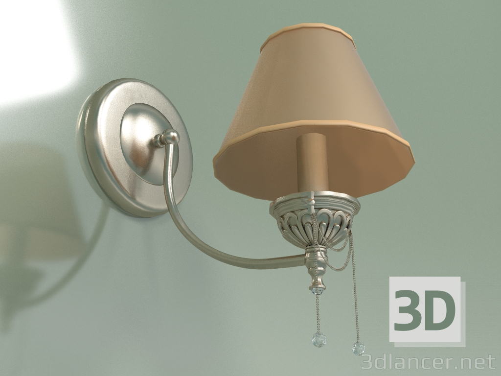 modello 3D Lampada da parete Lugano LUG-K-1 (A) - anteprima