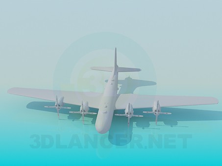 3d модель Військовий літак – превью 3d модель Військовий літак – превью