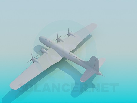 3d модель Військовий літак – превью 3d модель Військовий літак – превью