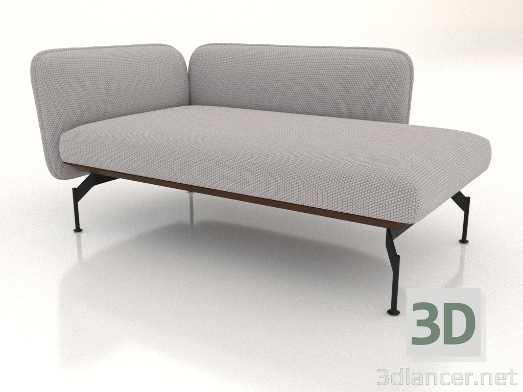 3d model Chaise longue 125 with armrest 110 on the right (leather upholstery on the outside) - preview