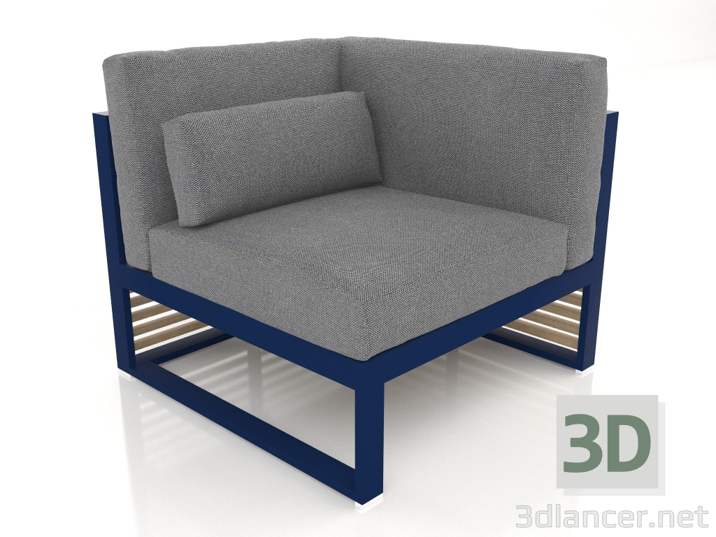 3D modeli Modüler kanepe, 6. bölüm sağ, yüksek arkalık (Gece mavisi) - önizleme
