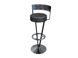 High stool with backrest