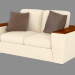 3d model Sofa modern double leather - preview