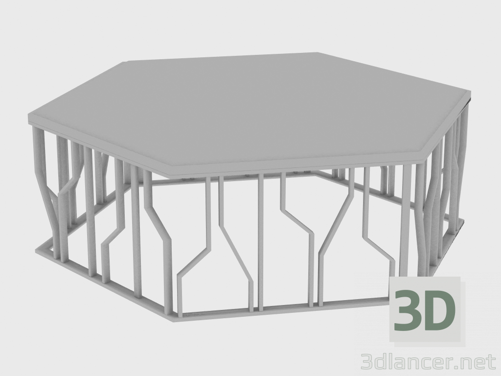 3d model Mesa de centro GINZA SMALL TABLE (130x113xH40) - vista previa
