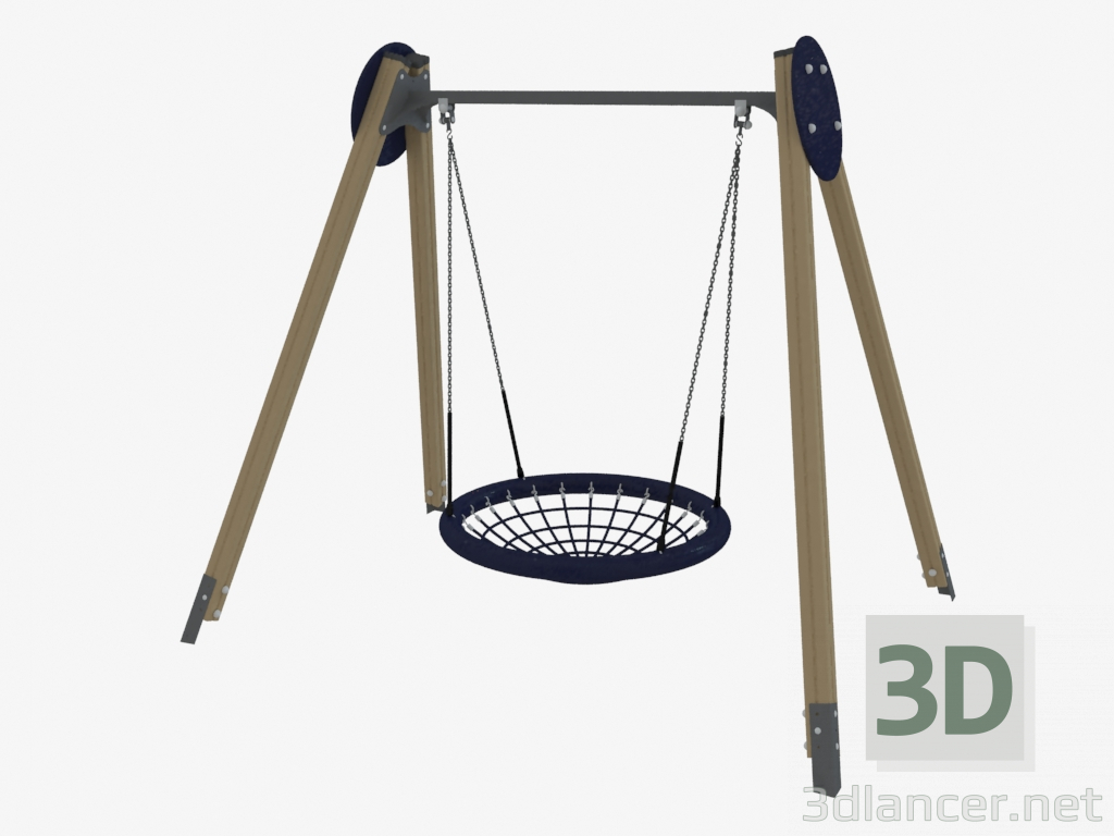3d модель Качели детской игровой площадки Гнездо (6325) – превью