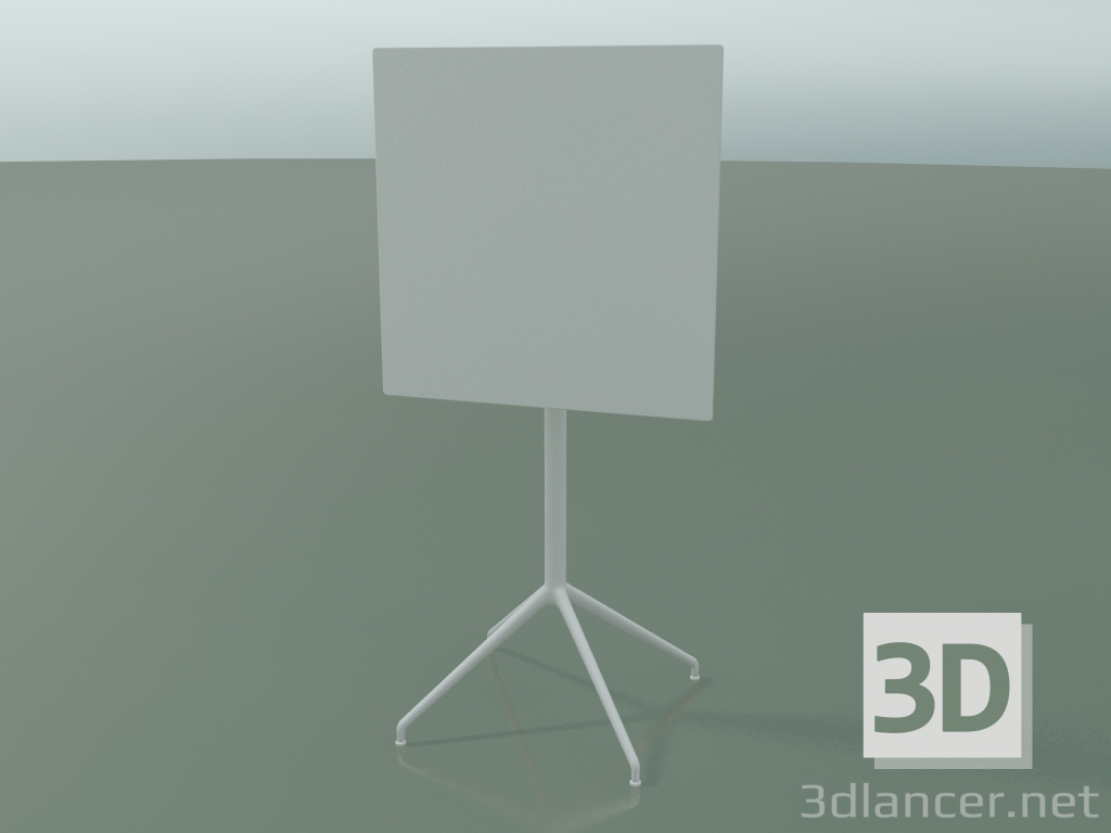 modèle 3D Table carrée 5748 (H 103,5 - 69x69 cm, pliée, Blanc, V12) - preview
