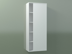 Wall cabinet with 1 right door (8CUCDСD01, Glacier White C01, L 48, P 24, H 120 cm)