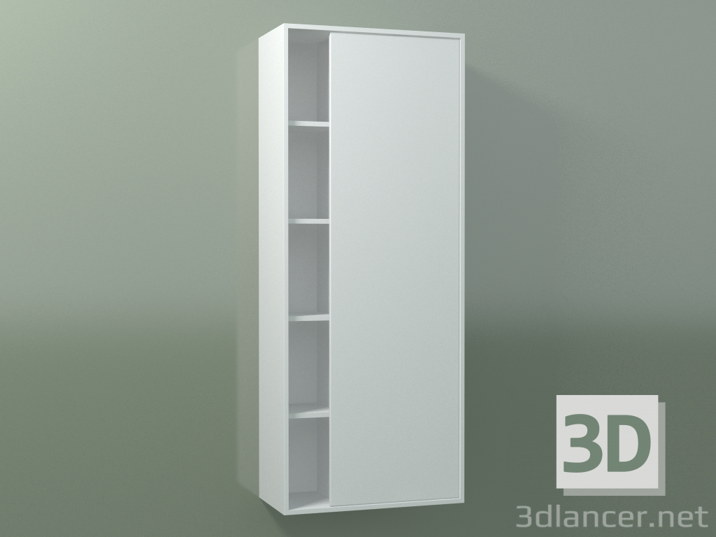 3D Modell Wandschrank mit 1 rechten Tür (8CUCDСD01, Glacier White C01, L 48, P 24, H 120 cm) - Vorschau