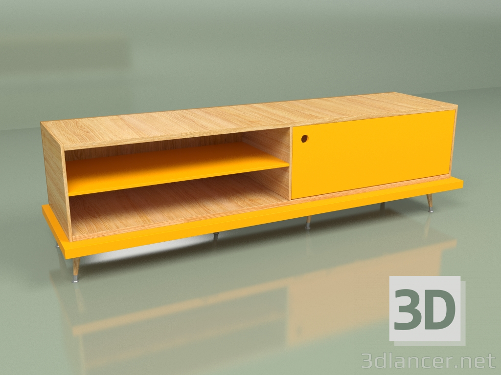 modello 3D Armadio multimediale TIWI (arancione) - anteprima