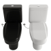 3d Toilet - Two toilets of different colors model buy - render