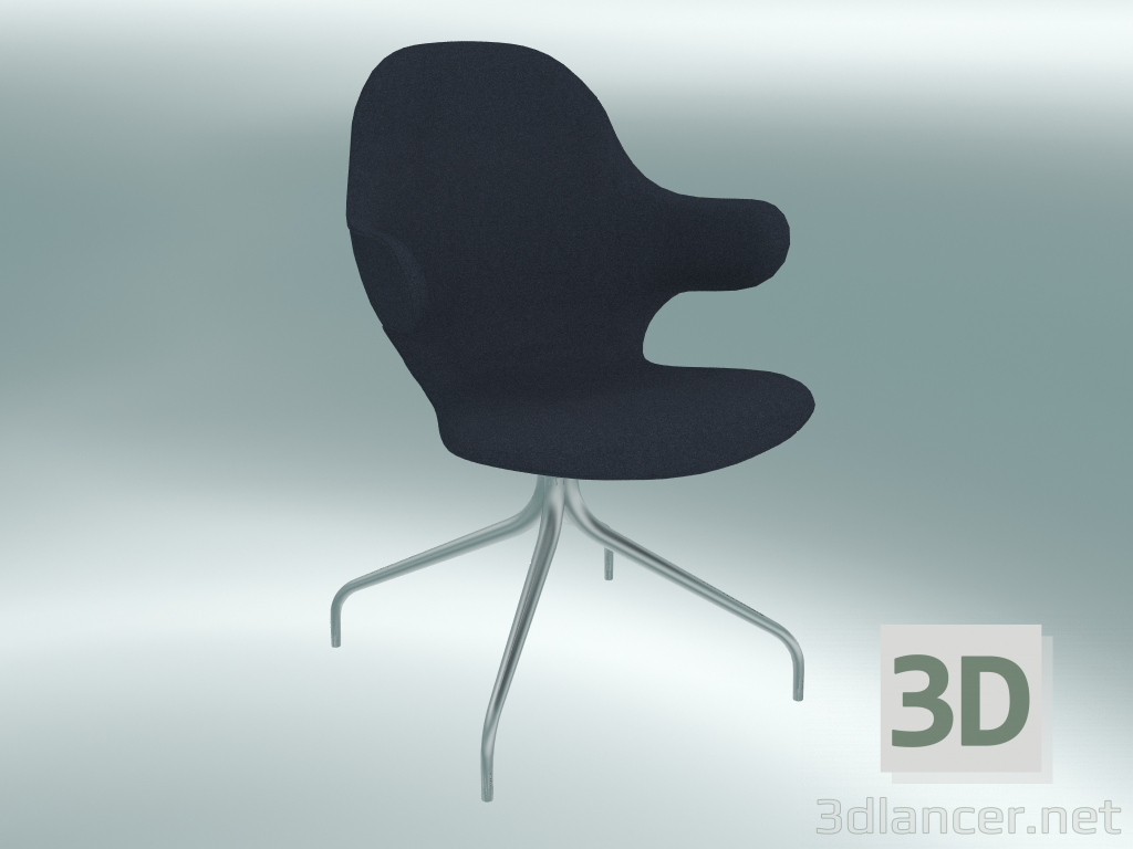 3D Modell Stretch Stuhl Catch (JH2, 58x58 N 90cm, Poliertes Aluminium, Divina - 793) - Vorschau