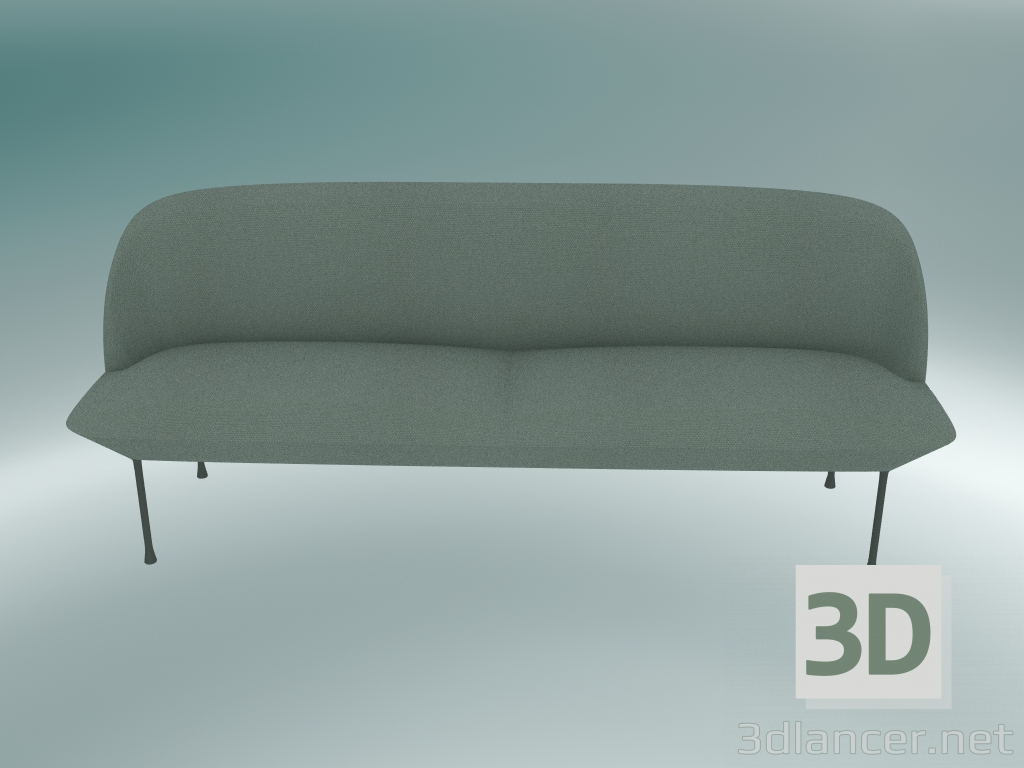 3D modeli Üçlü kanepe Oslo (Steelcut 160, Açık Gri) - önizleme