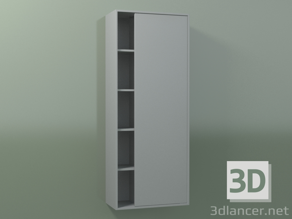 3D Modell Wandschrank mit 1 rechten Tür (8CUCDСD01, Silbergrau C35, L 48, P 24, H 120 cm) - Vorschau