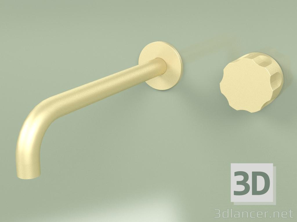modello 3D Miscelatore idroprogressivo a parete con bocca erogazione (17 11 T, OC) - anteprima