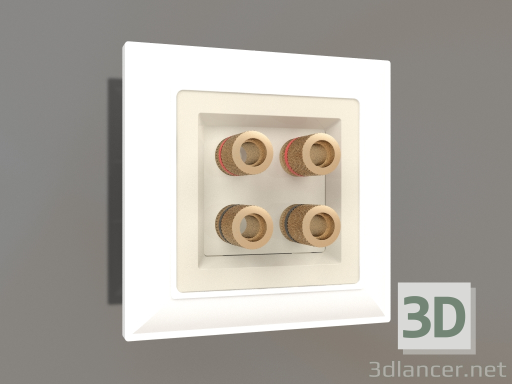modèle 3D Prise acoustique (ivoire) - preview