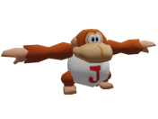 Spielbereites Low-Poly im Donkey Kong Junior Nintendo 64-Stil