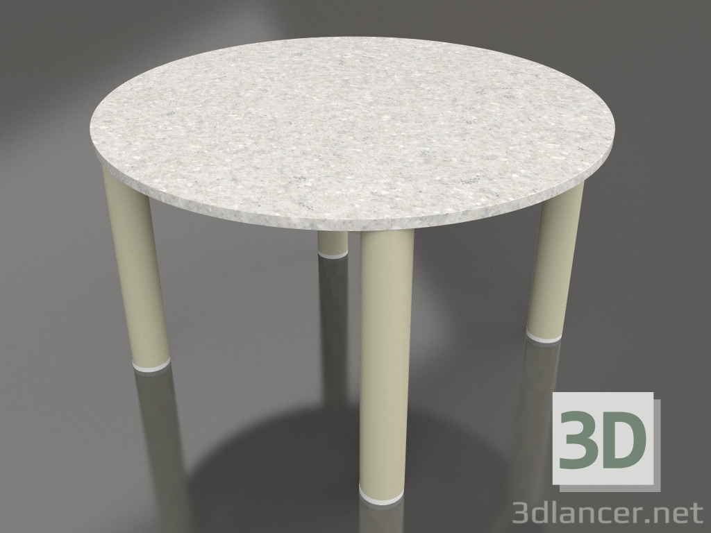 modello 3D Tavolino D 60 (Oro, DEKTON Sirocco) - anteprima