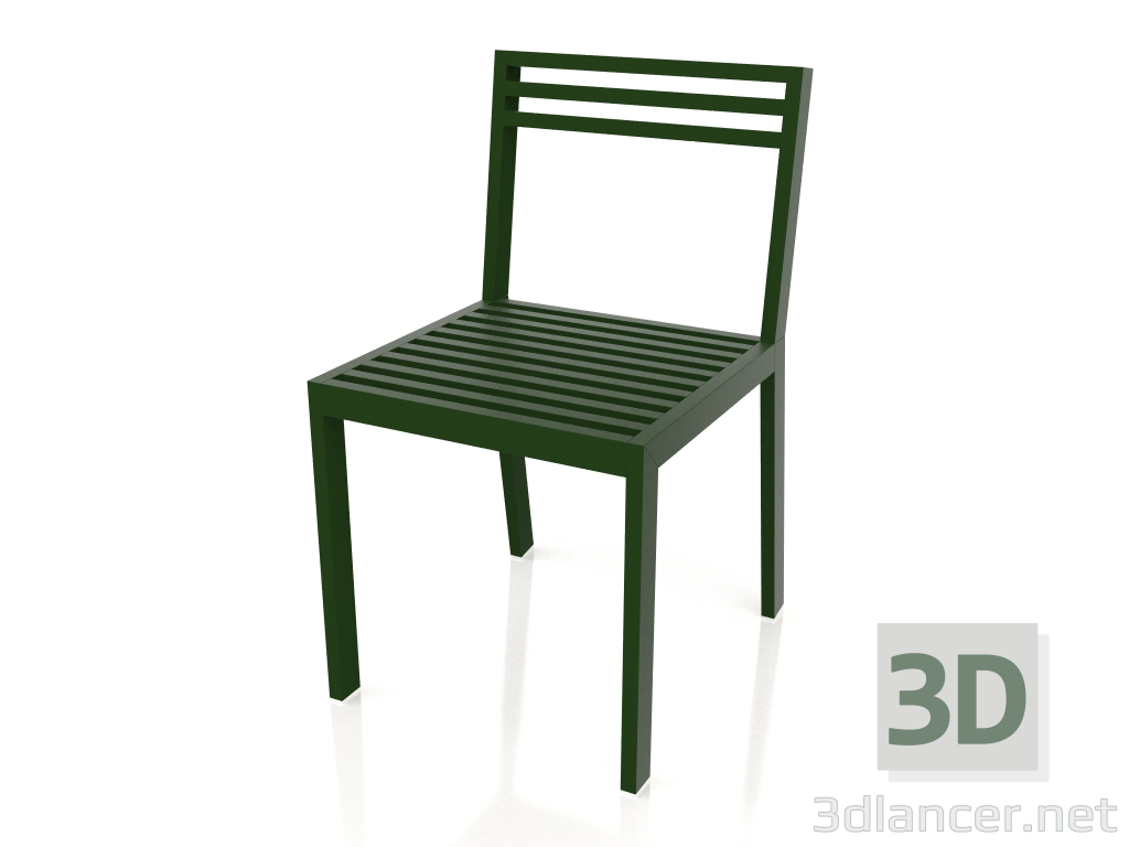 3d model Dining chair (Bottle green) - preview