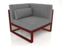 Modular sofa, section 6 right, high back (Wine red)