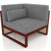3D Modell Modulares Sofa, Abschnitt 6 rechts, hohe Rückenlehne (Weinrot) - Vorschau