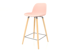 Albert Kuip semi-bar stool 65 cm (Old Pink)